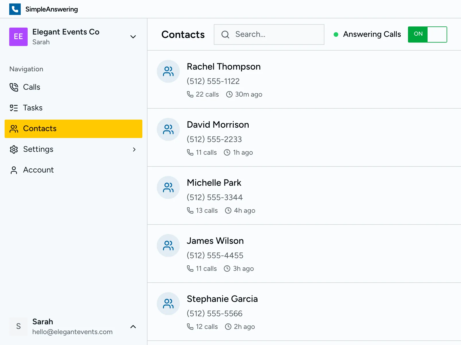 Detailed view of a captured consultation request with event information